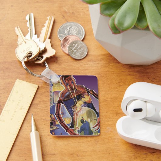  sciencefictionrobot met laserstraal sleutelhanger (Bureau)