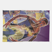 sciencefictionrobot met laserstraal theedoek (Horizontaal)