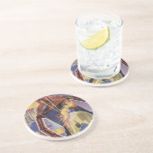  sciencefictionrobot met laserstraal zandsteen onderzetter (Zijkant)