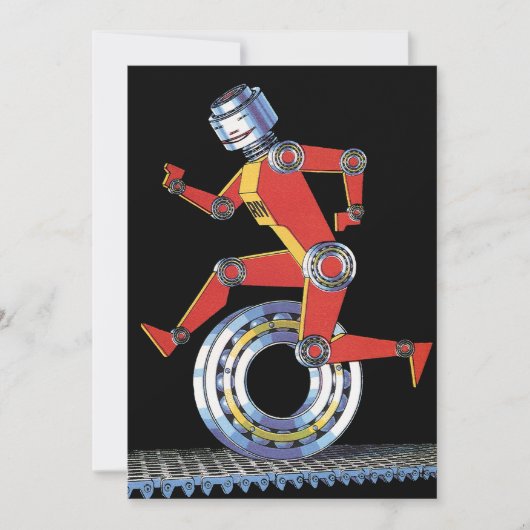 sciencefictionrobot met wielrennen (Voorkant)