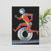 sciencefictionrobot met wielrennen (Staand voorkant)