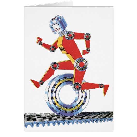 sciencefictionrobot met wielrennen (Voorkant)