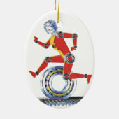  sciencefictionrobot met wielrennen keramisch ornament (Achterkant)