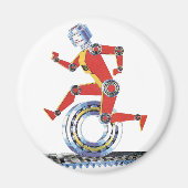  sciencefictionrobot met wielrennen magneet (Voorkant)