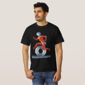  sciencefictionrobot met wielrennen t-shirt (Voorkant volledig)