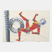 sciencefictionrobot met wielrennen theedoek (Horizontaal)