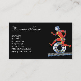  sciencefictionrobot met wielrennen visitekaartje