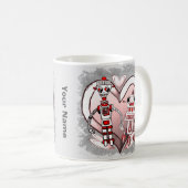 Sciencefictionrobots verliefd koffiemok (Voorkant rechts)