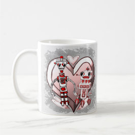 Sciencefictionrobots verliefd koffiemok