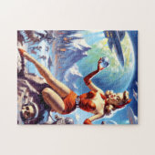  sciencefictionvrouw uit de jaren vijftig legpuzzel (Horizontaal)