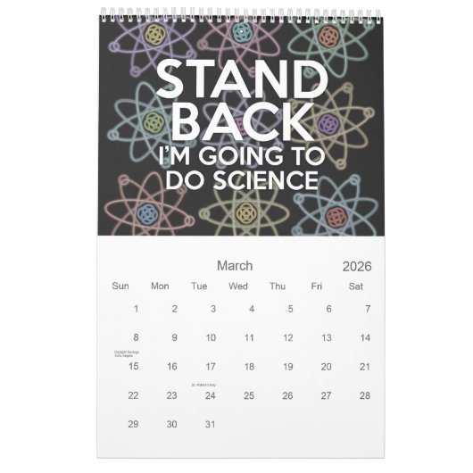Sciencegek Kalender (Mar 2026)