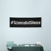 #ScienceNotSilence Politieke protestmars Spandoek (Beurs)