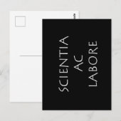 Scientia ac labore briefkaart (Voorkant / Achterkant)