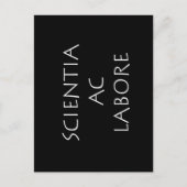 Scientia ac labore briefkaart (Voorkant)