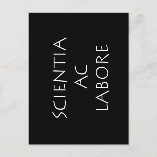 Scientia ac labore briefkaart (Voorkant)