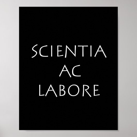Scientia ac labore poster (Voorkant)