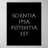 Scientia ipsa potentiest poster (Voorkant)