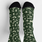 Scientific Antique Bugs Insects Cream and Green Sokken (Top)