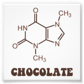 Scientific Chocolate Element Theobromine Molecule Foto Afdruk (Voorkant)