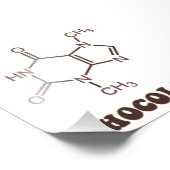 Scientific Chocolate Element Theobromine Molecule Foto Afdruk (Hoek)