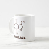 Scientific Chocolate Element Theobromine Molecule Koffiemok (Voorkant links)