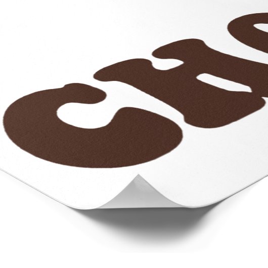 Scientific Chocolate Element Theobromine Molecule Poster (Hoek)