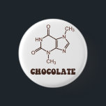 Scientific Chocolate Element Theobromine Molecule Ronde Button 3,2 Cm<br><div class="desc"></div>