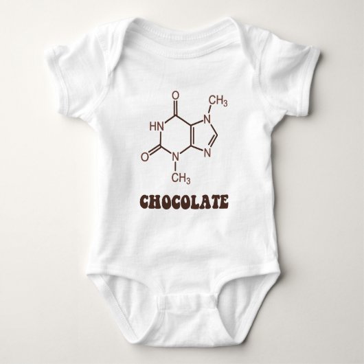 Scientific Chocolate Element Theobromine Molecule T-shirt (Voorkant)