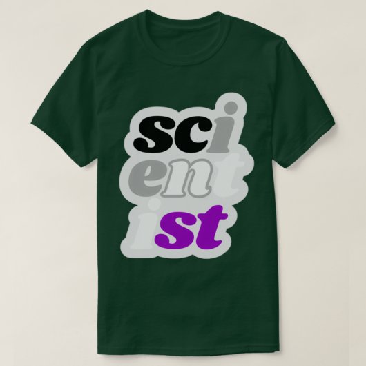 scientist asexual vertical no border t-shirt (Design voorkant)