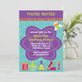 Scientist Birthday Party Invitation Kaart (Staand voorkant)