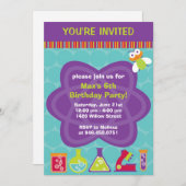 Scientist Birthday Party Invitation Kaart (Voorkant / Achterkant)