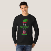 Scientist Elf Family Matching Group Christmas Paja T-shirt (Voorkant volledig)