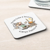 Scientist Funny Quote denkt als een proton Cartoon Bier Onderzetter (Linkerzijde)