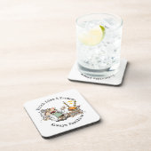 Scientist Funny Quote denkt als een proton Cartoon Bier Onderzetter (Rechterzijde)