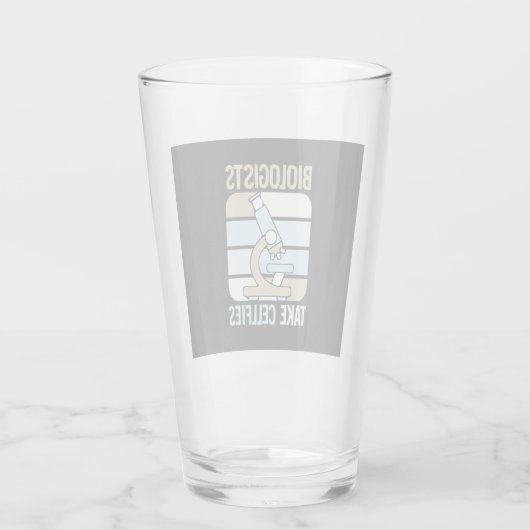 Scientist Gift | Biologen nemen celfies Glas (Achterkant)