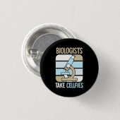 Scientist Gift | Biologen nemen celfies Ronde Button 3,2 Cm (Voorkant /achterkant)