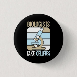Scientist Gift Biologen nemen celfies Ronde Button 3,2 Cm