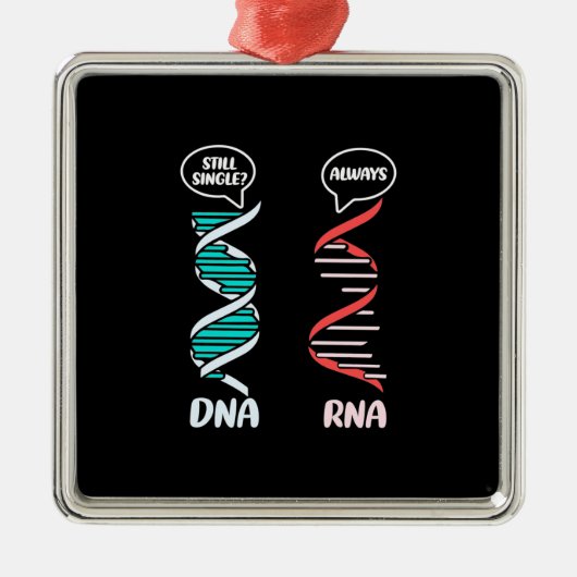Scientist Gift | Biologische leraar Rna Metalen Ornament (Voorkant)