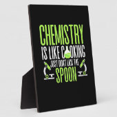 Scientist Gift | Chemie is als koken Fotoplaat (Zijkant)