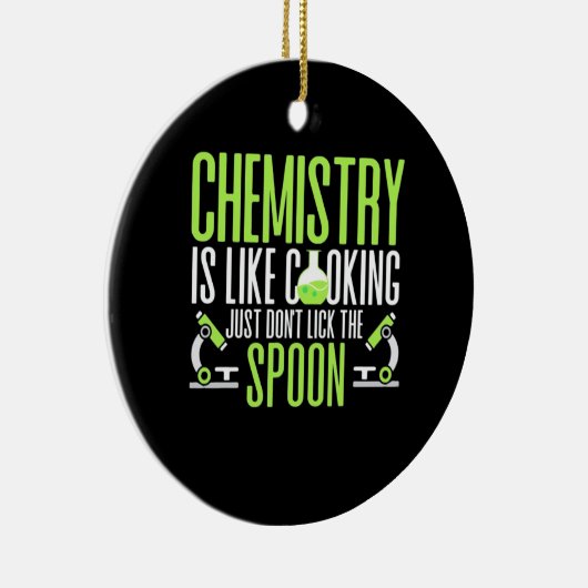 Scientist Gift | Chemie is als koken Keramisch Ornament (Rechts)