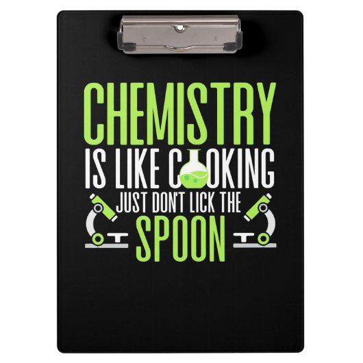 Scientist Gift | Chemie is als koken Klembord (Voorkant)