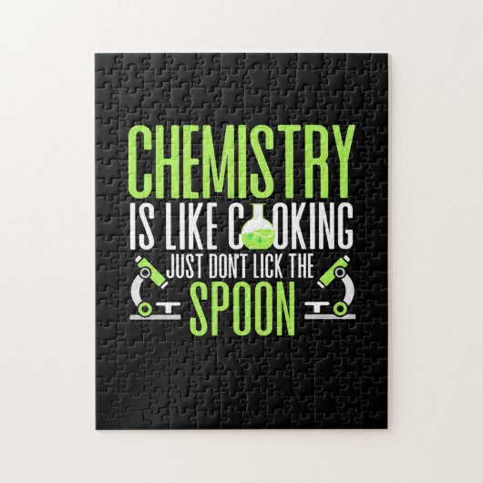 Scientist Gift | Chemie is als koken Legpuzzel (Verticaal)