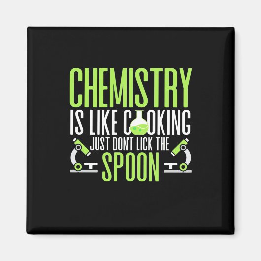 Scientist Gift | Chemie is als koken Magneet (Voorkant)