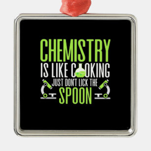 Scientist Gift Chemie is als koken Metalen Ornament
