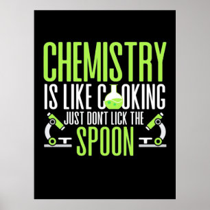 Scientist Gift   Chemie is als koken Poster