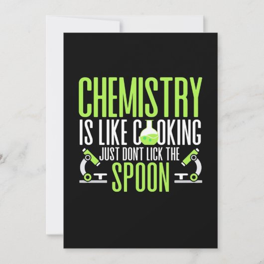 Scientist Gift | Chemie is als koken Save The Date (Voorkant)