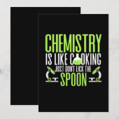 Scientist Gift | Chemie is als koken Save The Date (Voorkant / Achterkant)