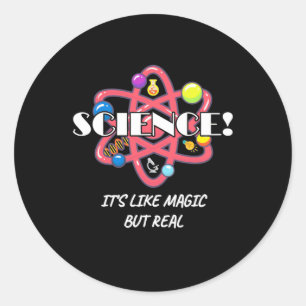 Scientist Gift Chemische wetenschap is als Magis Ronde Sticker