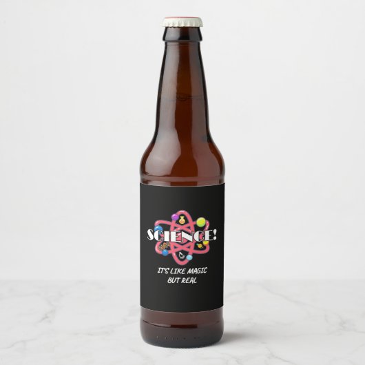 Scientist Gift | Chemistry Science Is Like Magic Bier Etiket (Voorkant)