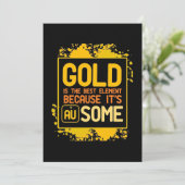 Scientist Gift | Goud is het beste element Save The Date (Staand voorkant)